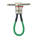 6 x Gitarren-Patch-Pedalkabel 15/21/30 cm lang mit 1/4 Zoll 6,35 mm goldenem rechtwinkligem Stecker, verschiedene Farben zur Auswahl