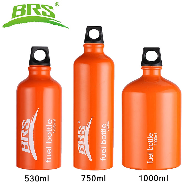 BRS Aluminium-Öl-Kraftstoffflasche Alkohol Benzin Diesel Kerosin Für Outdoor-Picknick-Ölbrenner-Campingkocher 530 ml 750 ml 1000 ml