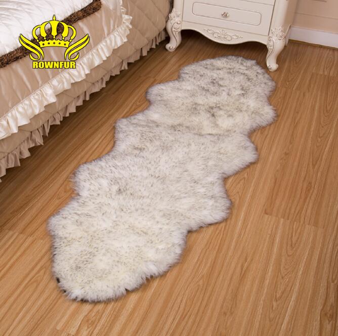 ROWNFUR Soft Artificial Sheepskin Carpet For Living Room Kids Bedroom Chair Cover Fluffy Hairy Anti-Slip Faux Fur Rug Floor Mat