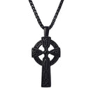 U7 Cross Irish Knot Necklace for Men Stainless Steel Triquetra Viking Triple Horn Of Odin Jewelry Necklace &amp; Pendant P754