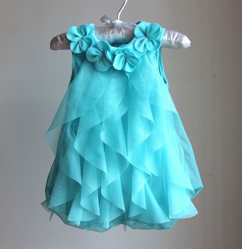 Flowers Kids Girls Dress Toddler Infant Party Summer Chiffon Dresses Princess Baby Clothing 2 Years