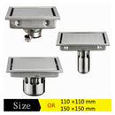 AODEYI Floor Drain Tile Insert Square Floor Waste Grates Bathroom Shower Drain 110 x 110MM And 150x 150MM 304 Stainless Steel