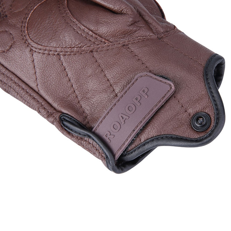 Nordson Retro Guantes de moto Hombres Cuero Impermeable Invierno Pantalla táctil Motocross Guantes Dedo completo Moto Guantes de moto