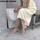 Neue Mode Frauen Sandalen Low Heel Lace Up Sandale Back Strap Sommerschuhe Gladiator Casual Sandal Schmalband Zapatos Mujer Schuh