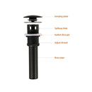 Brass Drain Black/White/Chrome Plated/Gold/Rose Gold/ORB Bathroom Basin Push Down Pop-Up Drain With/Without Overflow Hole Design