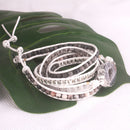 5x Leather Wrap Bracelet Natural Stone Crystal Mix Multi Color Combos Bracelet For Women