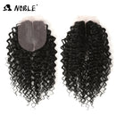 Tejido de pelo sintético Noble 16-20 pulgadas 7 unids/lote mechones de pelo rizado Afro con cierre de encaje africano para mujer extensión de cabello