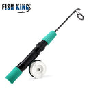 FISH KING Angelrute Winter Eisfliege 50/75 CM 2 Sektionen Angelruten mit Angelrad Rolle I Gear Tackle