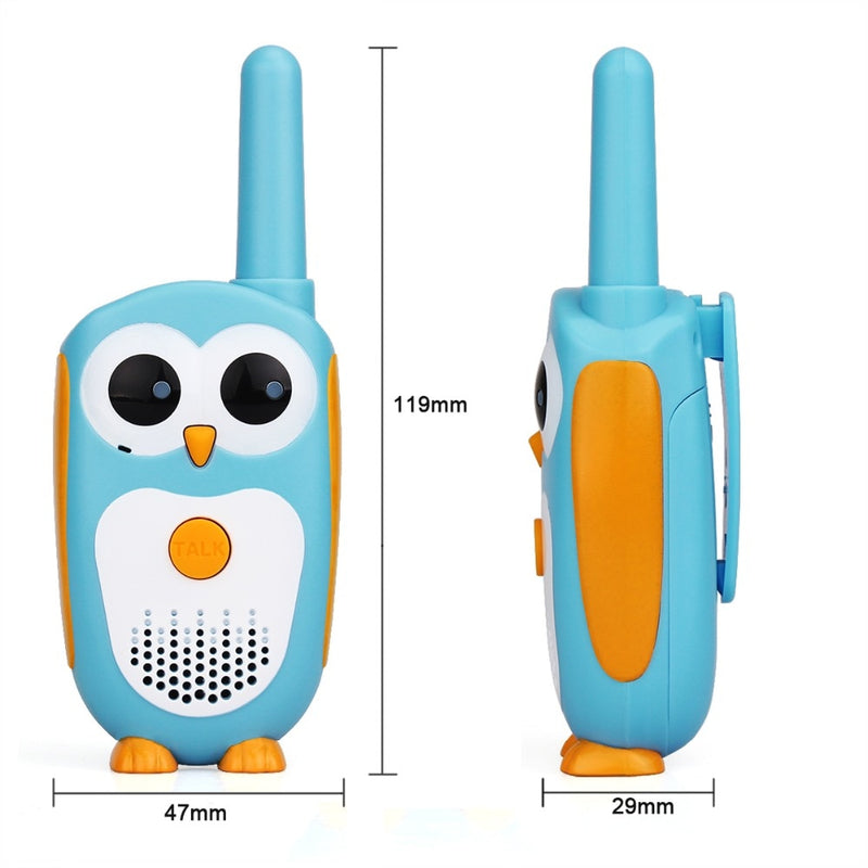 Retevis RT30 Walkie Talkie Kids 2pc Cartoon Owl Kinderradio Spielzeug Walkie-Talkie Weihnachten Geburtstagsgeschenk für Kinder Junge Mädchen