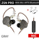 KZ ZSN Pro In-Ear-Kopfhörer Hybrid-Technologie 1BA + 1DD HIFI-Bass-Metall-Ohrhörer Sport-Headset-Monitor mit Geräuschunterdrückung