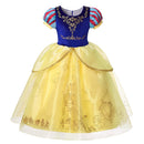 VOGUEON Mädchen Prinzessin Schneewittchen Kostüm Puffärmel Deluxe Prom Party Kleid mit langem Umhang Kinder Halloween Kostüm