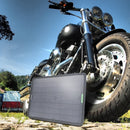 ALLPOWERS 18V 12V 10W Tragbares Solarpanel Batterieladegerät Wartungspaket mit Zigarettenanzünderstecker, Krokodilklemme Camping