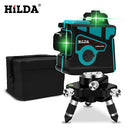 HILDA Laser Level 12 Lines 3D Level Selbstnivellierend 360 horizontales und vertikales Kreuz Super leistungsstarker grüner Laser Level