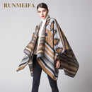 [RUNMEIFA] Damen Winter Batwing Quasten Umhang Poncho Cape Schal Schal PonchoDecke Pashmina 6 Farben 130*150cm