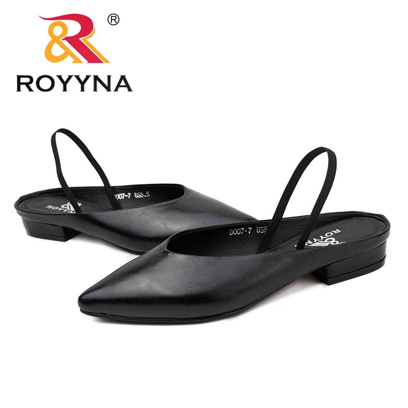ROYYNA New Elegant Style Women Pumps Pointed Toe Women Shoes Square Heels Women Dress shoes Comfortable Light Fast Free Shipping