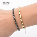 ZMZY Neue Mode Minimalistische Handgemachte Boho Armband Stein Hämatit Perlen Armband Schmuck Geschenk Freundschaft Frauen Zubehör