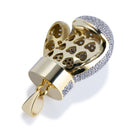 TOPGRILLZ Gold Silber Farbe Mini Iced Boxhandschuhe Halskette Männer Iced Out Kubikzirkon Ketten Hip Hop/Punk Charms Schmuck Geschenk