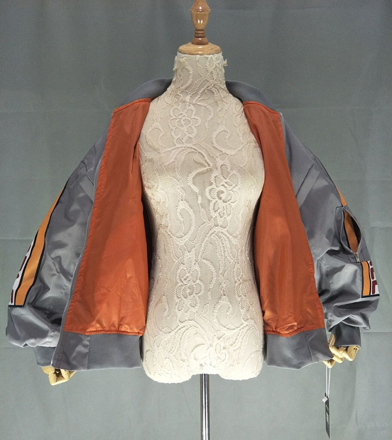 Spring Jacket Women Windbreaker Coat Patch Designs Harajuku Loose Bomber Streetwear Casual Basic Coat Oversize Short Jacket