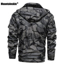 Mountainskin Herren Lederjacken Winter Fleece Dicke Herren Kapuzen PU Mäntel Herrenmode Motorrad Outwear Markenkleidung SA724