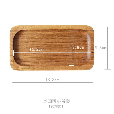 Plato de postres de madera de estilo japonés, tablas de cortar de frutas creativas naturales ecológicas, bandejas para servir comida sin pintura, platos de Sushi, vajilla