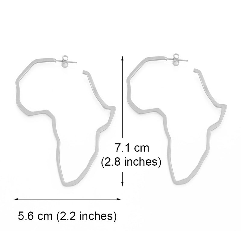 Pendientes grandes de mapa africano Anniyo, pendientes exagerados más grandes, adornos de África, joyería hipérbole étnica tradicional