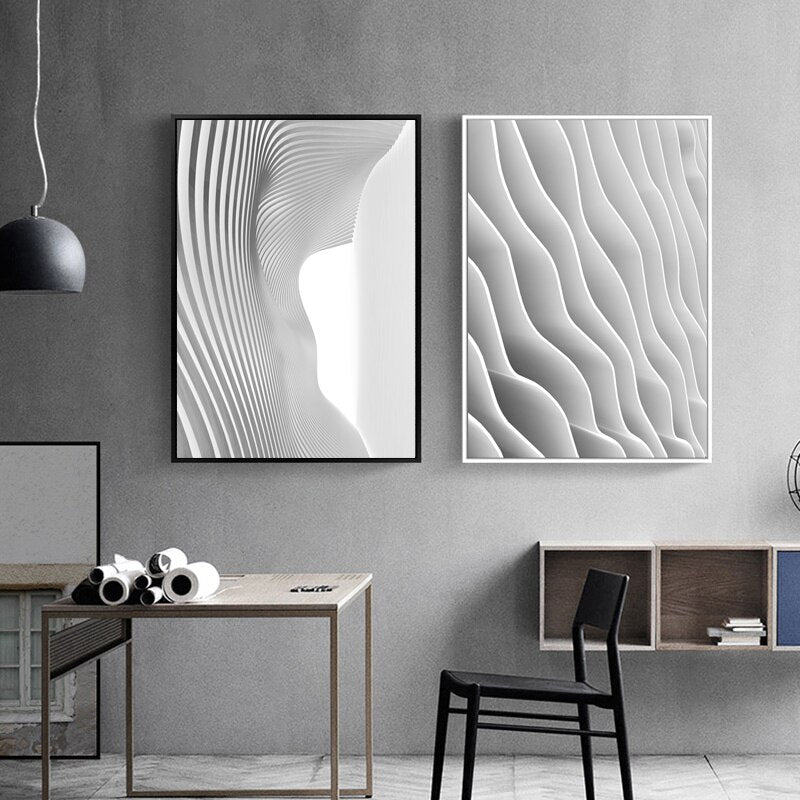 Arte abstracto negro blanco edificio cuadro sobre lienzo para pared decoración moderna para el hogar carteles e impresiones cuadros de pared para sala de estar