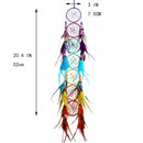 H&amp;D Chakra Dream Catcher Chandelier Prism Suncatcher Rainbow Maker Feather Home Wall Hanging Fengshui Dreamcatcher Decor Pendant