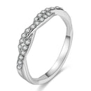 IPARAM Muster Twisted Rope Hanf Blumen Ring Gold Silber Farbe Mikro Zirkonia Schwanz Ring Mode Damenschmuck