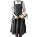 Rosa Graue Baumwollschürze Zuhause Küche Kochen Backen Malen Handwerk Arbeitskleidung Café Barista Restaurant Kellnerin Florist Uniform B2