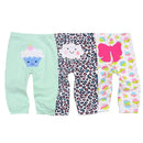 Pantalones de bebé de 3/6 piezas, mallas con estampado de animales de dibujos animados de otoño de algodón para niños y niñas, pantalones largos para bebés