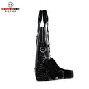 FEIDIKABOLO Krokodil Herren Aktentasche Luxus Schwarz Herren Handtaschen Messenger Bags PU Leder Herren Taschen Business Casual Umhängetasche