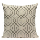 Pop geometrischer Tier-Kissenbezug, schwarz-weißes Leinenkissen, dekorativer Kissenbezug, quadratisch, hochwertiger Druck, individuelles Dekokissen