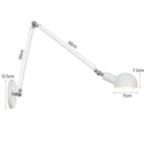Industrielle verstellbare Schwenkarm-Wandlampe Lesebett Vintage Wandlampe Retro ausziehbare LED-Wandleuchten fexible Weißgold