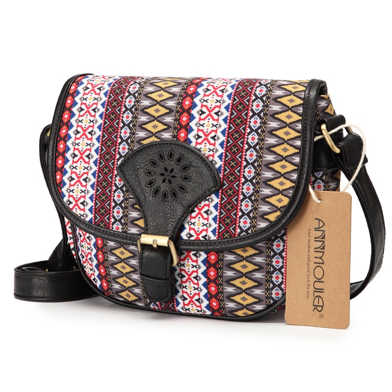 Annmouler, diseño de marca, bolso de hombro para mujer, bolso cruzado Vintage ahuecado, bolso pequeño de cuero Pu, bolsos de mensajero de estilo bohemio