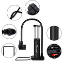 WEST BIKING 120 PSI Fahrradpumpe Passend für Presta Schrader Aluminiumlegierung Fahrrad Inflator Fußpedal Tragbare Bodenluftpumpe