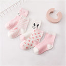 5 Paar/Los Baumwolle Baby Socken Drucken Schnurrbart Mädchen Jungen Kinder Socken Frühling Herbst Säuglingskleinkind Kinder Socken Für 1-3 Jahr