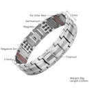 Vivari Herren-Gesundheits-Magnetarmband für Männer, versilbert, reines Titan, magnetische Ionen, Germanium, Far Infar Red Armbänder