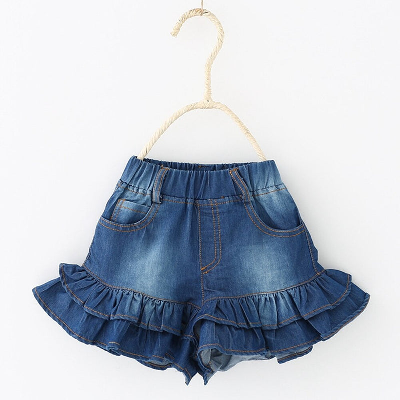 Chumhey 3-8T Baby Girls Shorts Summer Soft Denim Short Pants Girl Embroidery Animal Hot Jeans Kids Clothes Toldder Clothing