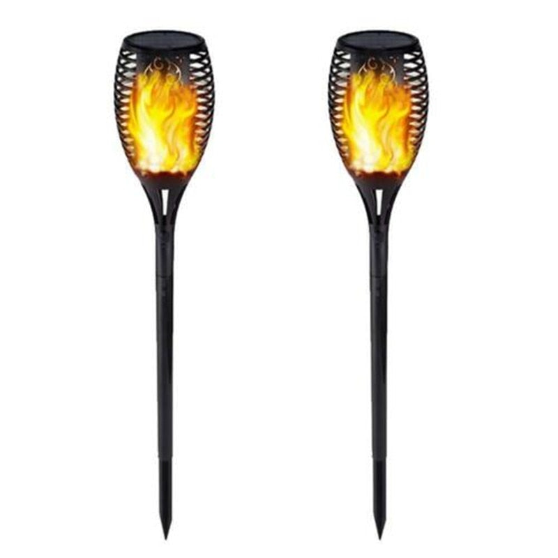 Solar powered LED Flame Lamp Waterproof 96LEDs Lawn Flame Flickering Torch Light Outdoor Solar LED Fire Lights Garden Decoration