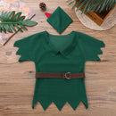 Kinder Jungen verkleiden sich Kostüme T-Shirt mit Hut Gürtel Halloween Chirstmas Cosplay Party Boy für ausgefallene Karneval Rollenspiele Kleidung