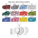 Personalisierte Halsketten Silberfarbe Herzform Anhänger Gravieren Namensketten Geburtsstein Modeschmuck DIY Geschenk für Frauen