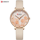 CURREN Damenuhren Top-Marke Luxus Edelstahlarmband Armbanduhr für Damen Rose Uhr Stilvolle Quarz Damenuhr