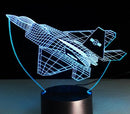 Touch Fernbedienung Flugzeug 3D Licht LED Tischlampe Optische Täuschung Birne Nachtlicht 7 Farben Ändernde Stimmungslampe USB Lampe