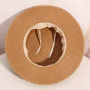 Frühlings-Sommer-neuer Retro-Gold geflochtener Flachkopf-Strohhut-Dame Wide Eaves Sonnenschutz-Sonnenhut-Diamant-Kappe 2019 Heiß