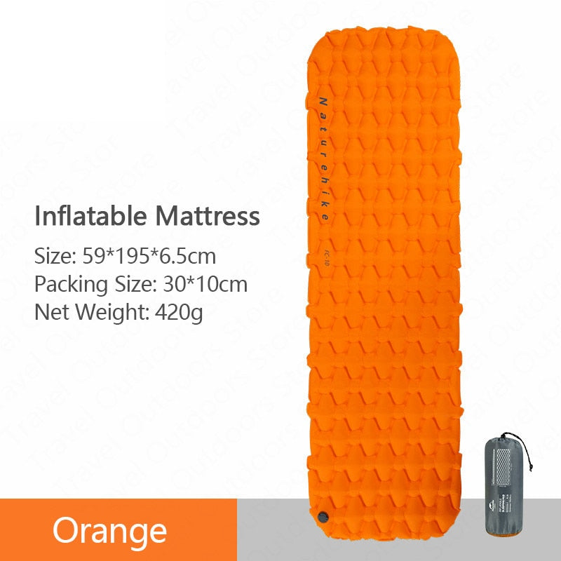 Naturehike Portable Outdoor Camping Hiking Single double Thicken Moisture-proof Inflatable Sleeping Mattress Mat Pad bed bag