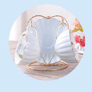 1-6 STÜCKE Rosa Romantischer Kürbis Kaffeetasse Set Küchenzubehör Bone China Keramik Teetasse Organizer Englisch Nachmittag Roter Tee