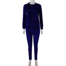 2022 Herbst Samt Trainingsanzug Frauen Sets Zweiteiler Winter Velours Trainingsanzug Damen Trainingsanzug 2 Stück Outfits Für Frauen Sweatshirt