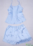 Frauen 100% Naturseide 16 Momme Satinseide Camisole mit Shorts Pyjama Set Nachtwäsche M-2XL YM004