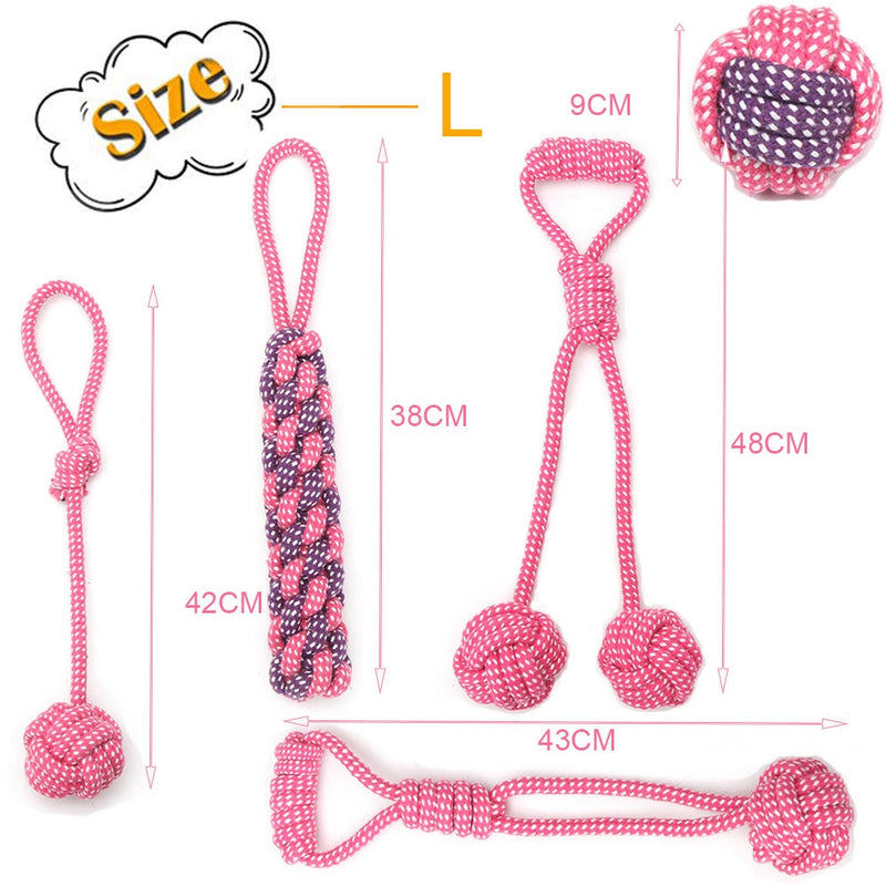 Cotton Rope Dog Interactive Toy  for Large Small Dogs Outdoor Teeth Clean Durable Dog Chew Ball Toys Labrador Juguete para Perro