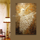 Mintura Balletttänzer Bild Handgemalte Abstrakte Palettenmesser Ölgemälde Auf Leinwand Wandkunst Für Wohnzimmer Wohnkultur